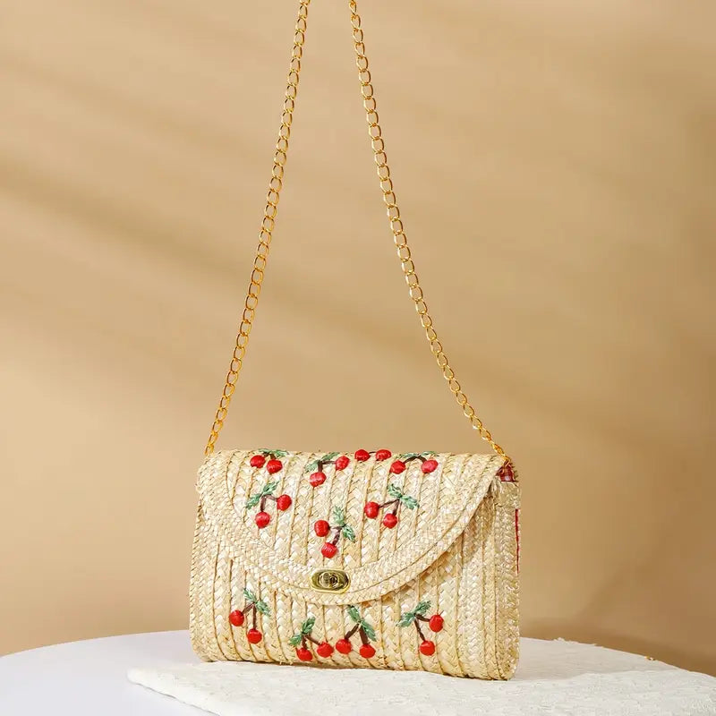 Cherry Straw bag