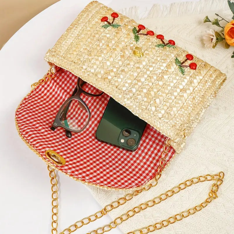 Cherry Straw bag
