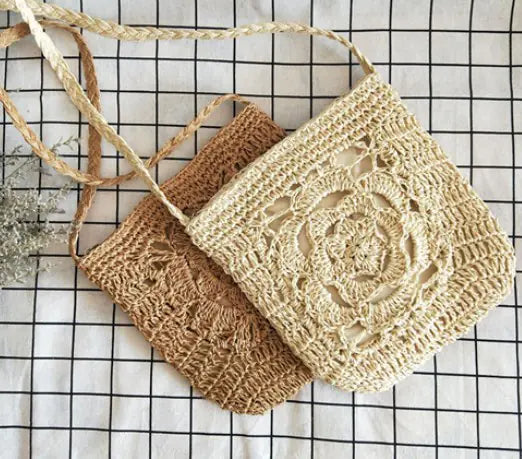 Chic Straw Crossbody Satchel