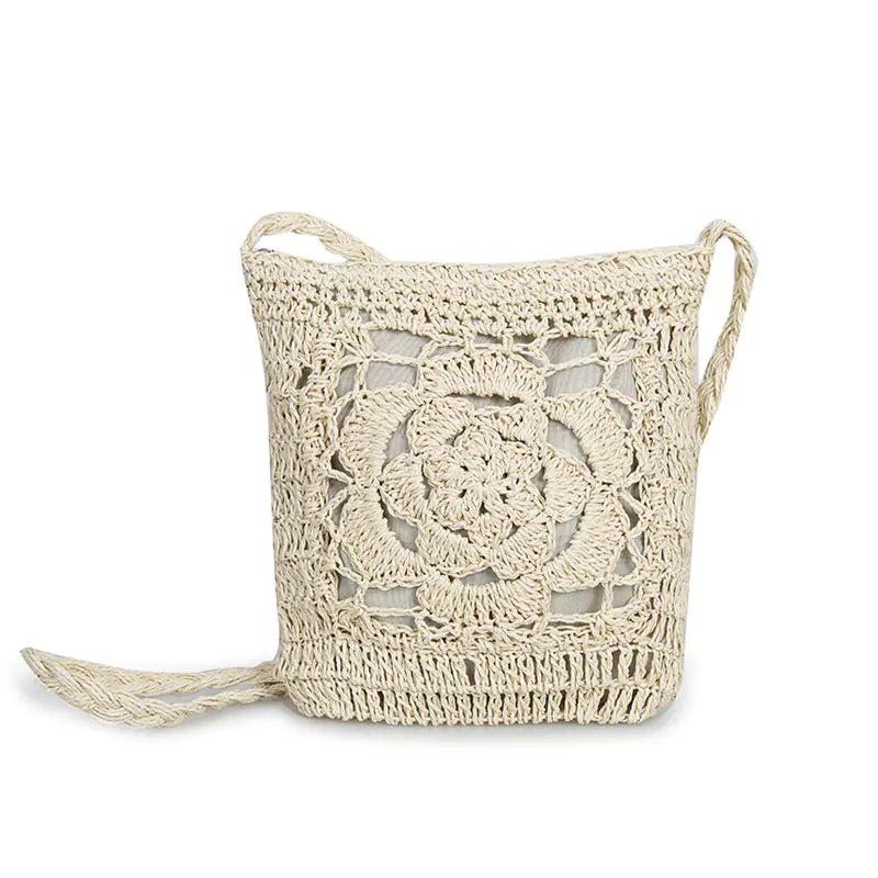 Chic Straw Crossbody Satchel